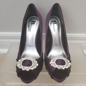 BROWNS Satin open toe high heel size 8